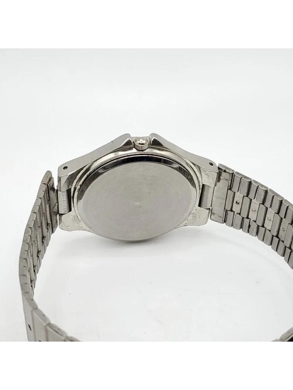 Geneva Watch Women 33mm Black Dial Rhinestone Bezel Silver Tone New Battery